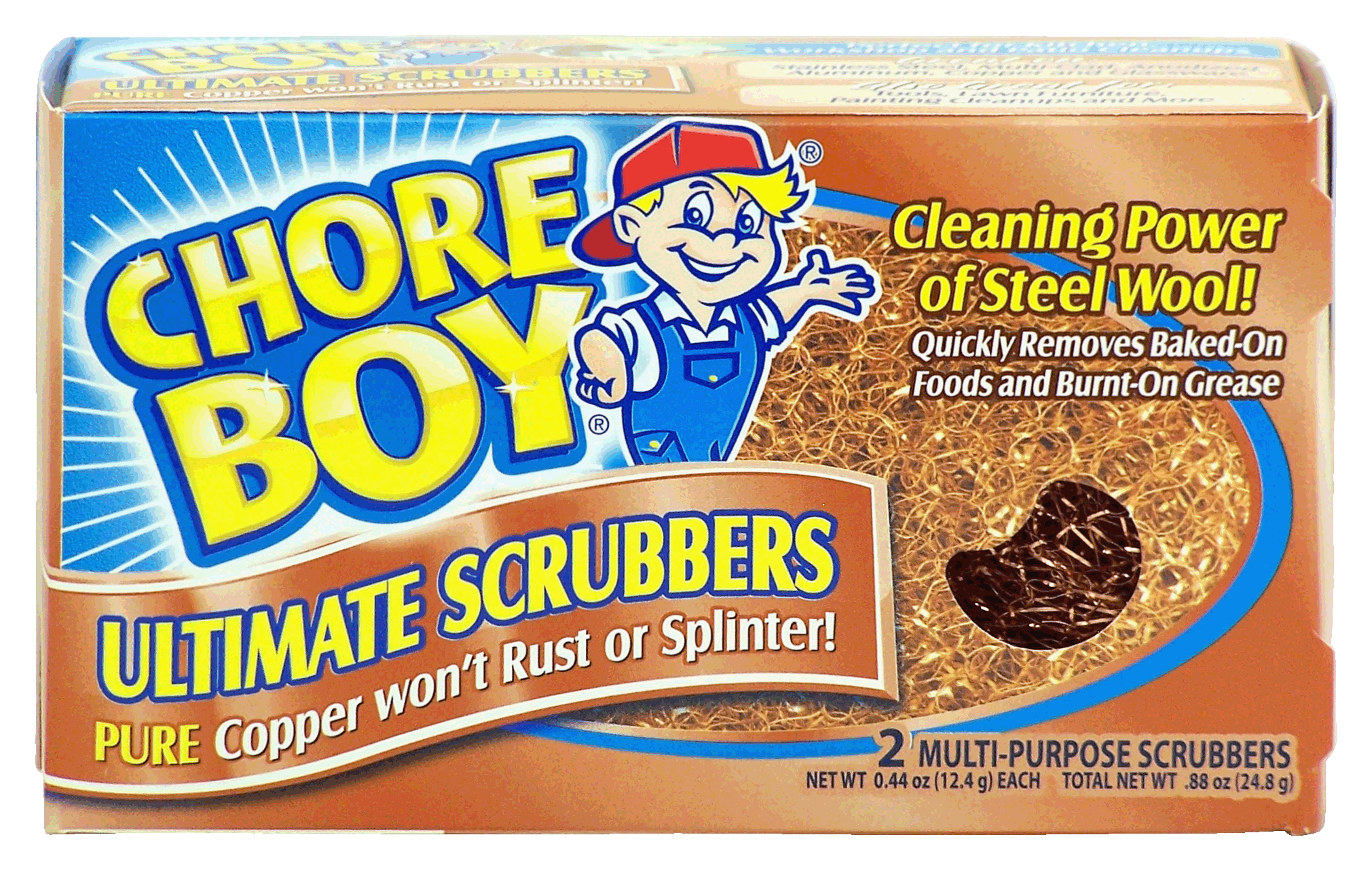 Chore Boy  ultimate scrubbers, multi-purpose, pure copper wont rust or splinter Full-Size Picture